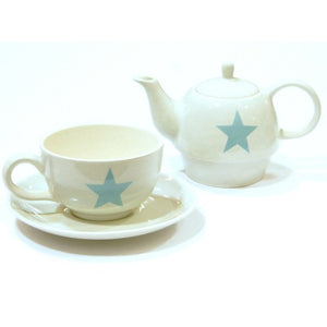 TEA FOR ONE, STAR, GREY/MINT