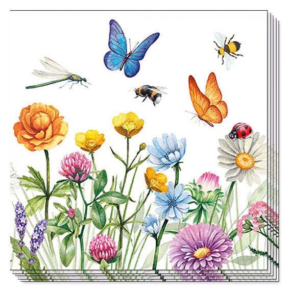 napkin 'butterfly meadow'