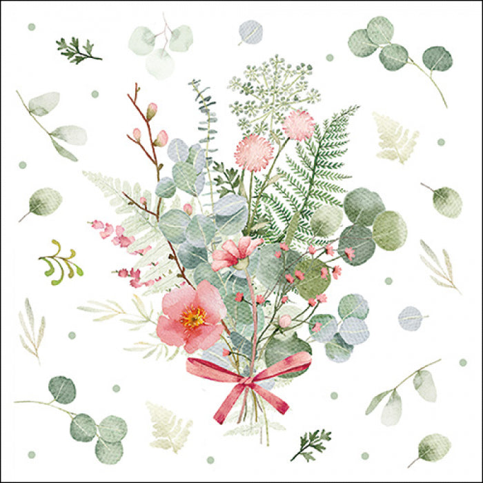 napkin 'eucalyptus & fern bouquet'