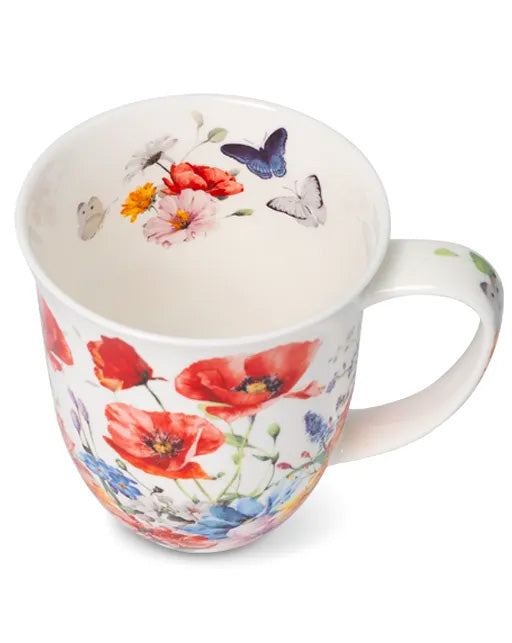 mug, wildflowers