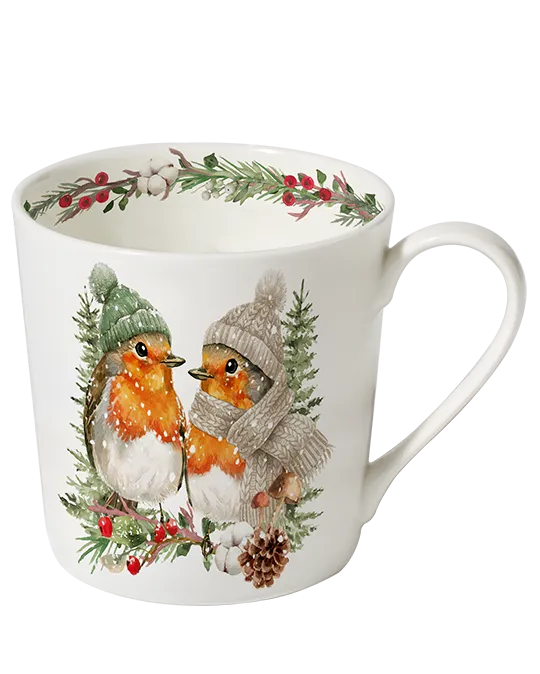 small dandy mug, cute robins