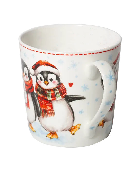 small dandy mug, funny penguins