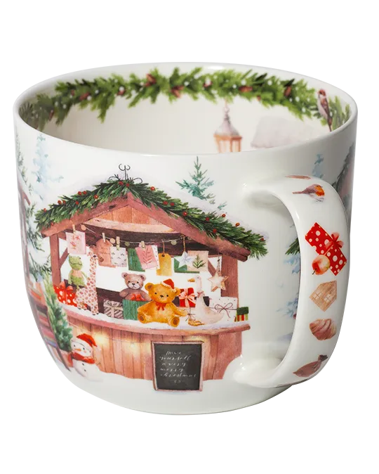 jumbo mug, snowy farmers market
