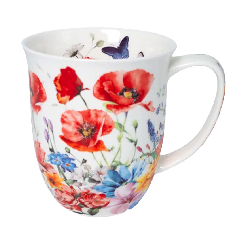 mug, wildflowers