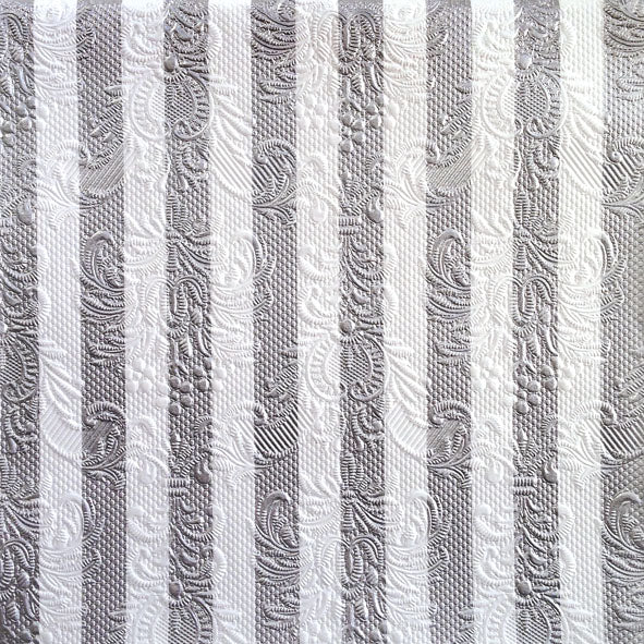 napkin 'elegance stripes silver'