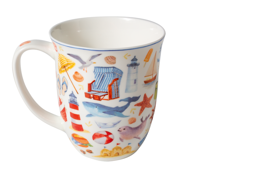 big mug, day at the beach