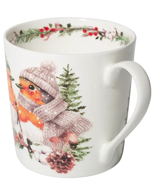 small dandy mug, cute robins