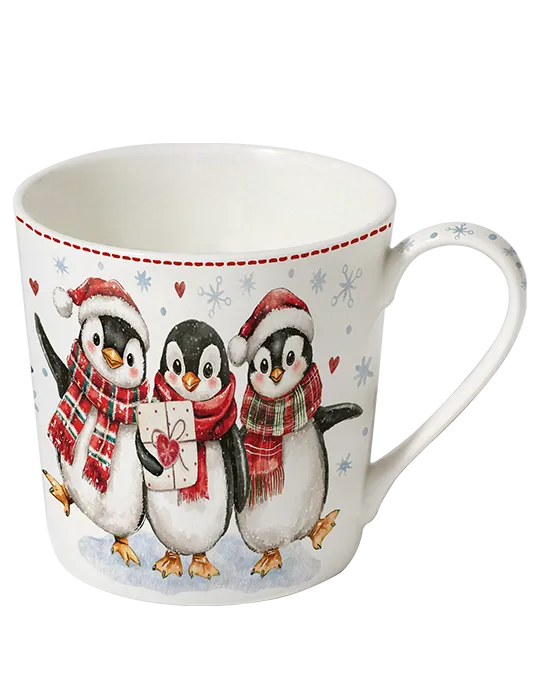 small dandy mug, funny penguins