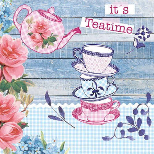 napkin 'it's tea time'